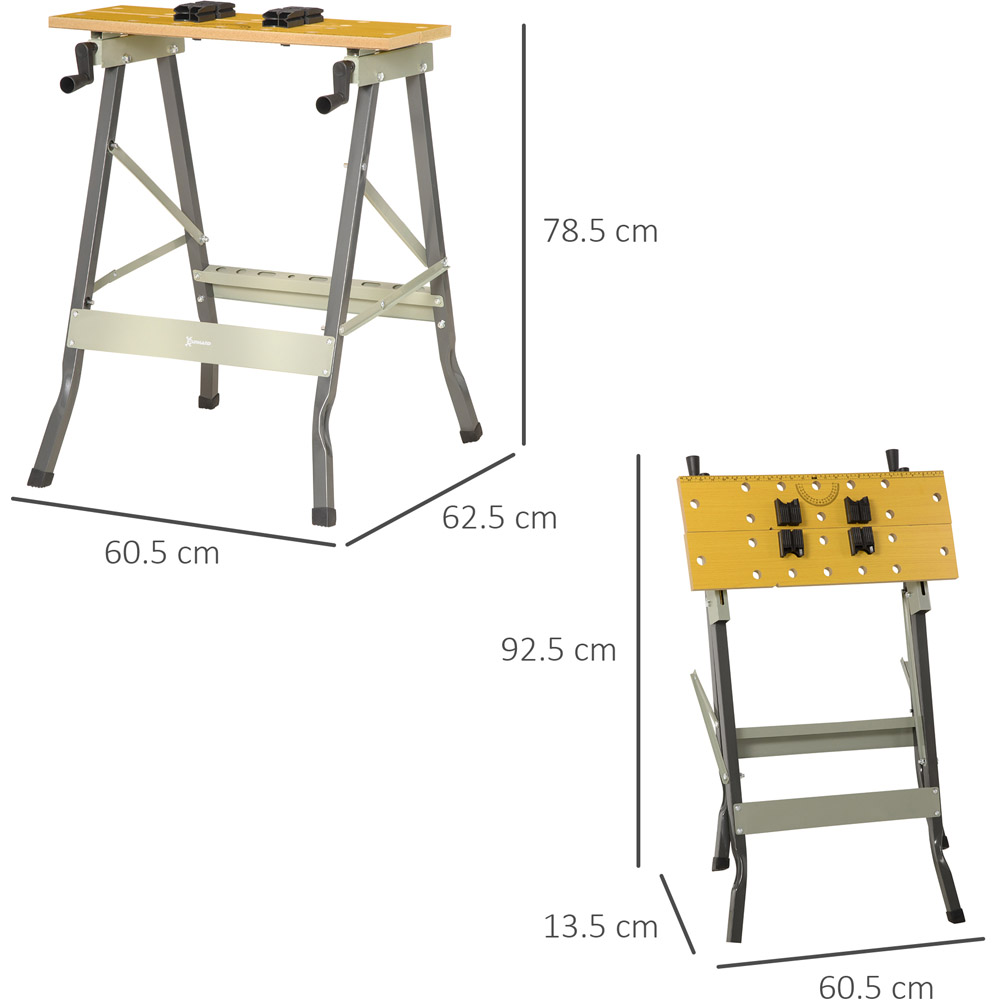 Durhand 4 in 1 Grey Foldable Workbench Image 7