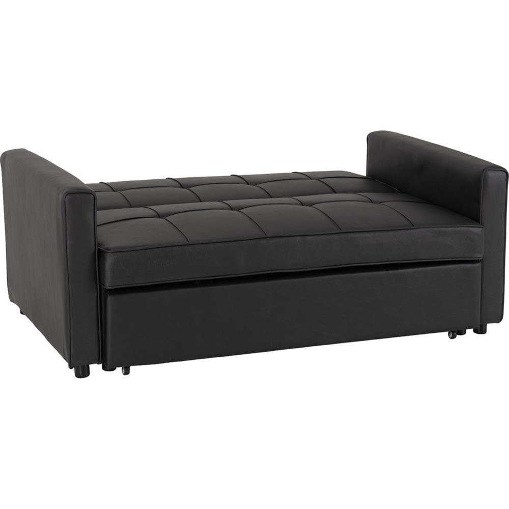 Seconique Astoria Double Sleeper Black PU Sofa Bed Image 3