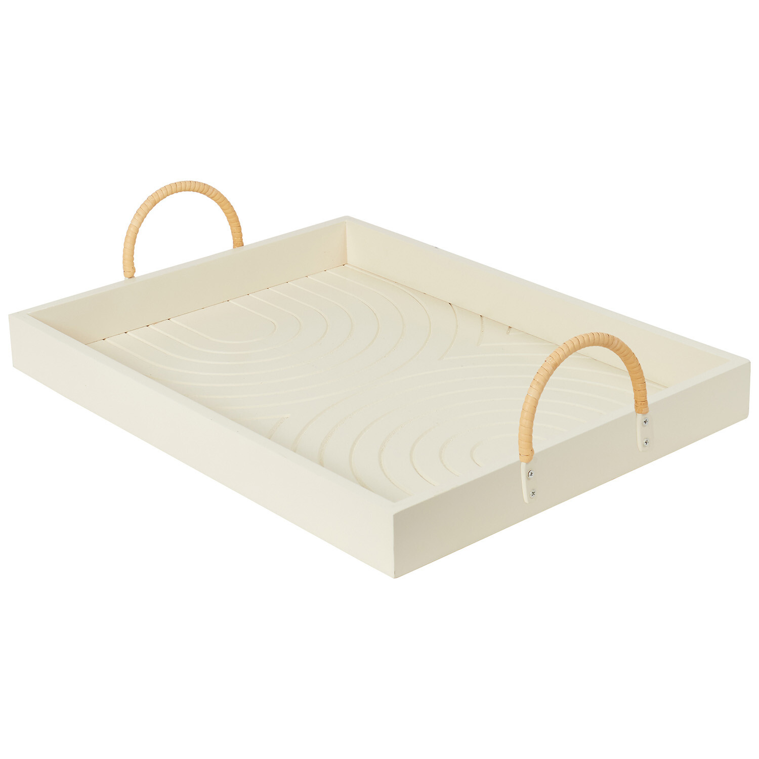 Orla Wooden Tray - Cream Image 6