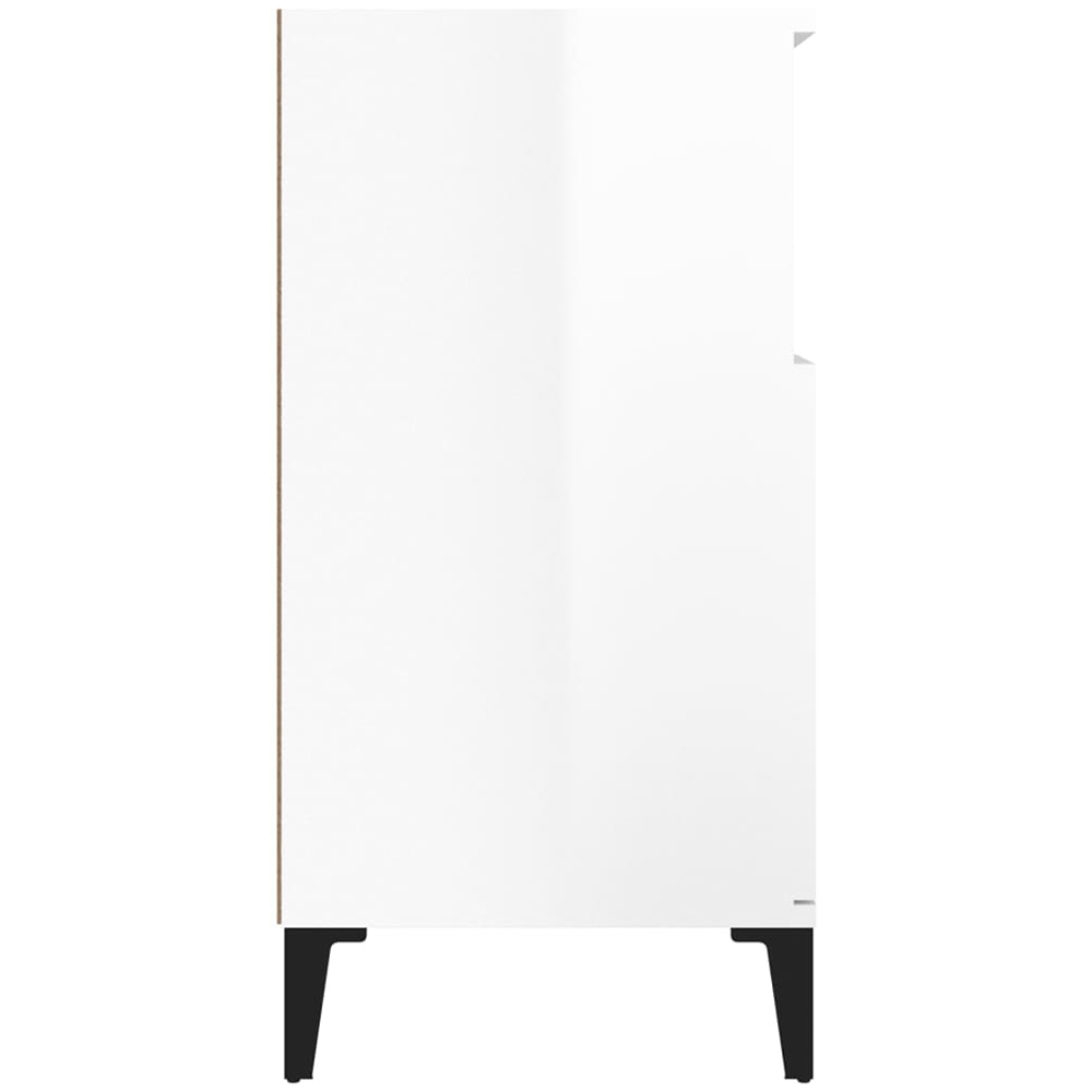vidaXL 4 Shelf White Sideboard Image 7