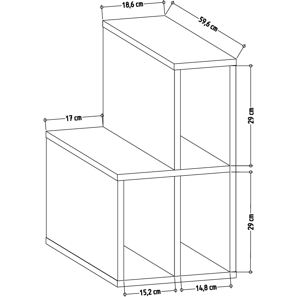 Decorotika Lemont 4 Shelf White Side Table Image 4