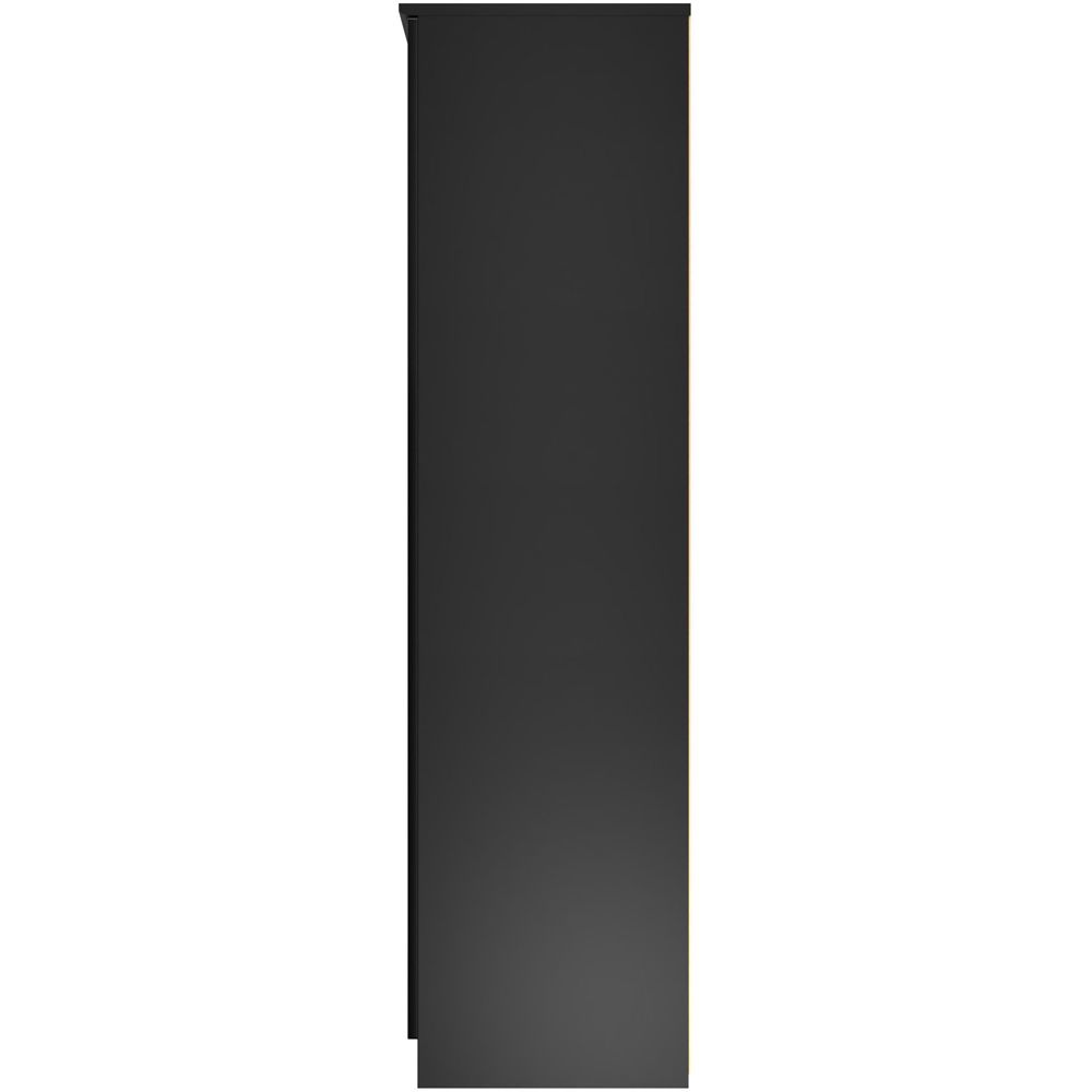Crowndale Camden 6 Door 2 Drawer Black Gloss and Black Wardrobe Ready Assembled Image 7