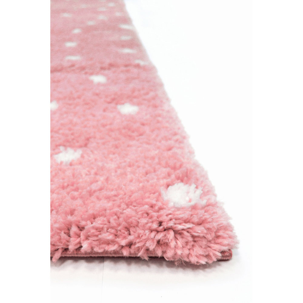 Homemaker Pink Spotty Snug Shaggy Rug 80 x 150cm Image 3