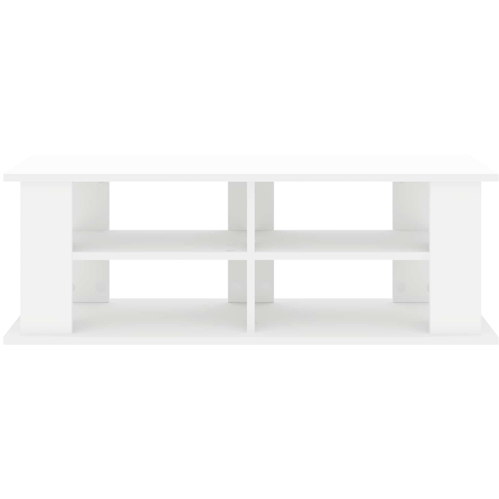 vidaXL 4 Shelf White TV Stand Image 5