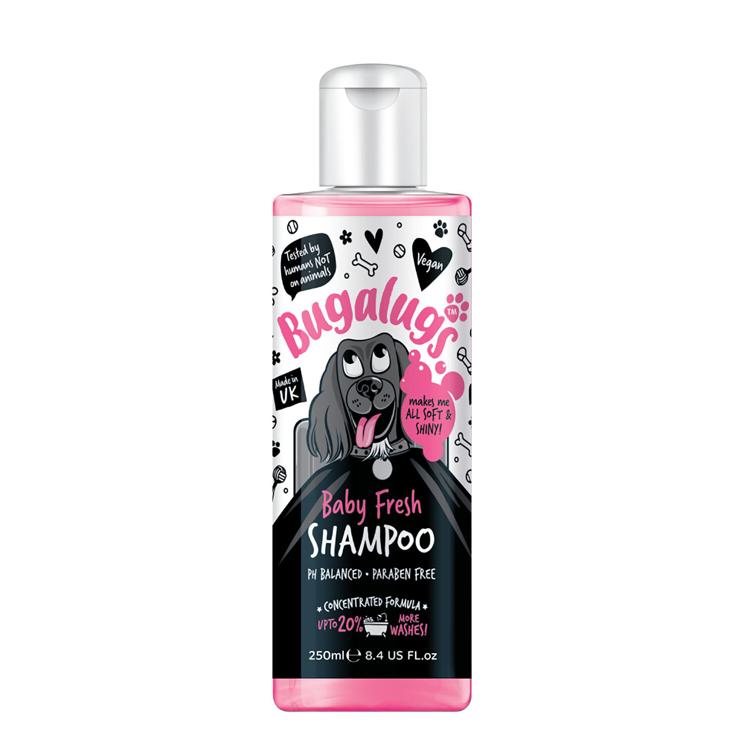 Bugalugs Baby Fresh Dog Shampoo 250ml - Pink Image 1