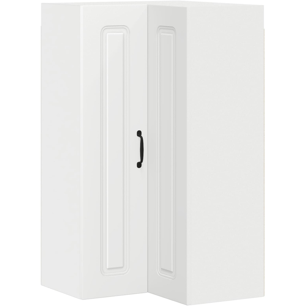 vidaXL 2 Door White Kitchen Wall Corner Cabinet Image 2