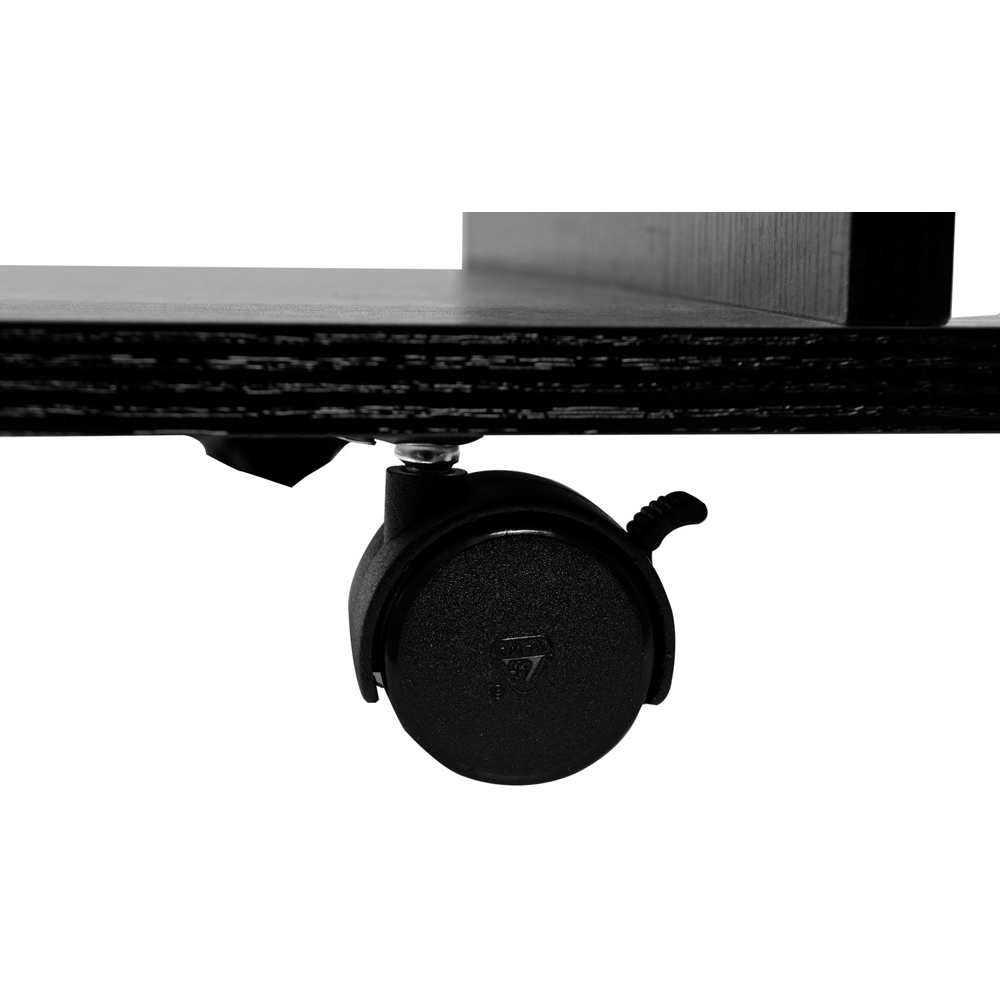 Portland 2 Shelf Black TV Unit Image 3