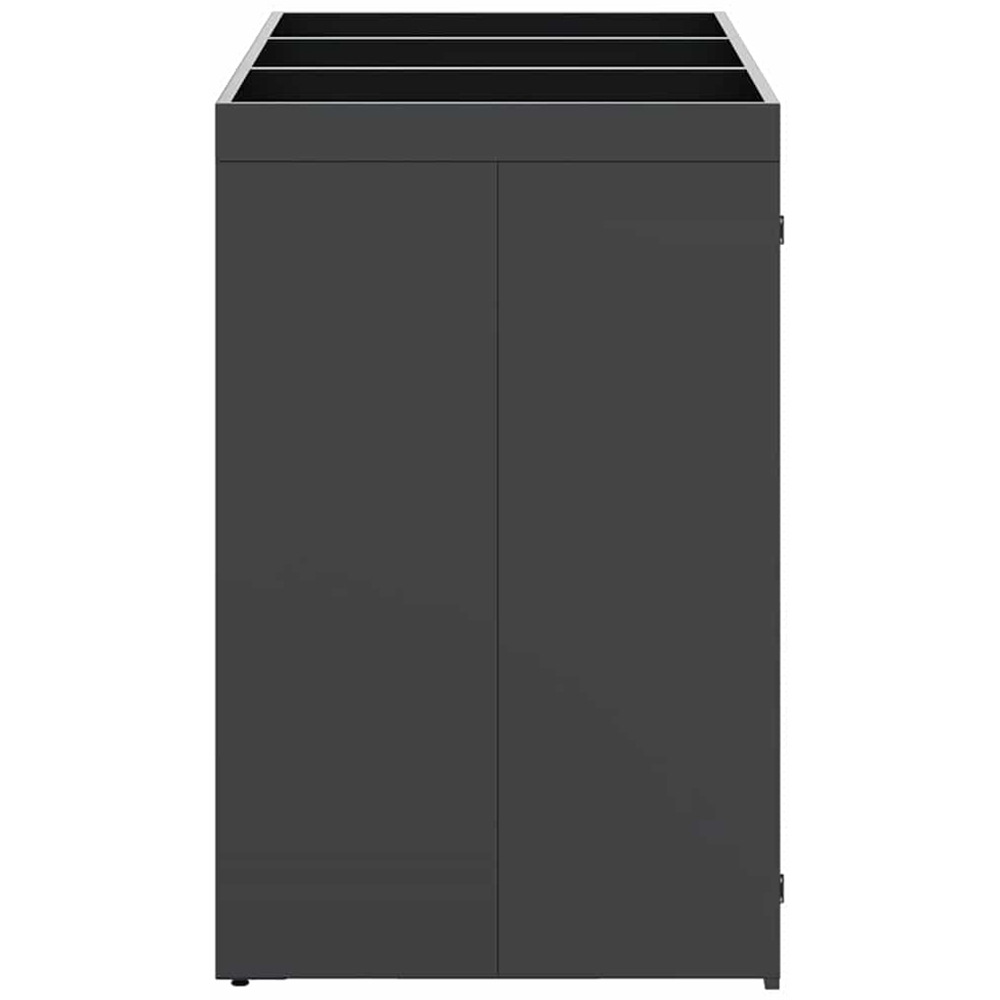 vidaXL Anthracite 3 Wheelie Bin Storage Shed with Planter Roof Image 5