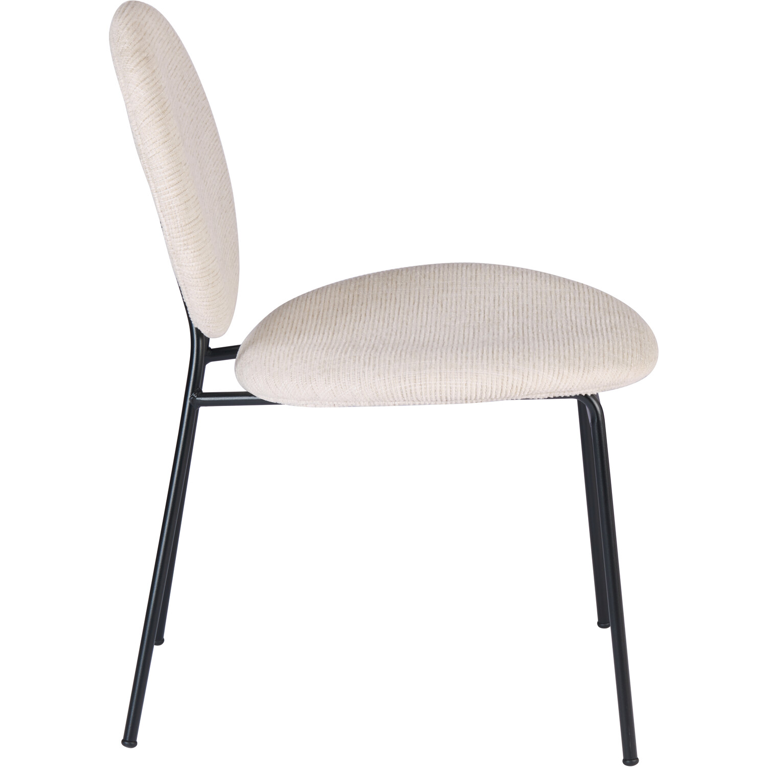 Pair of Maybury Plush Dining Chairs Cream Image 4