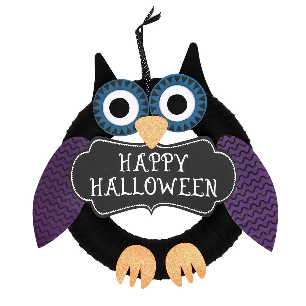 Wilko Halloween Owl Wreath Image