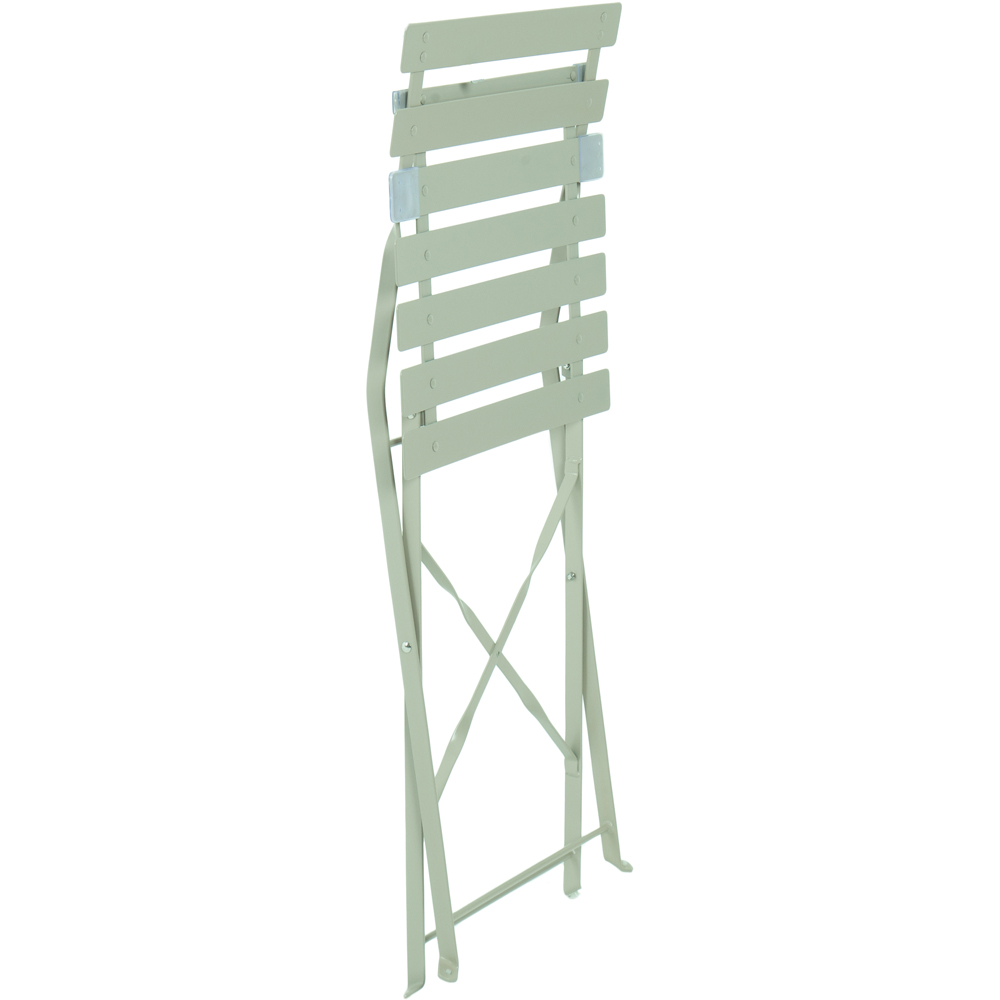 Charles Bentley Folding Metal Bistro Set Heritage Green Image 4