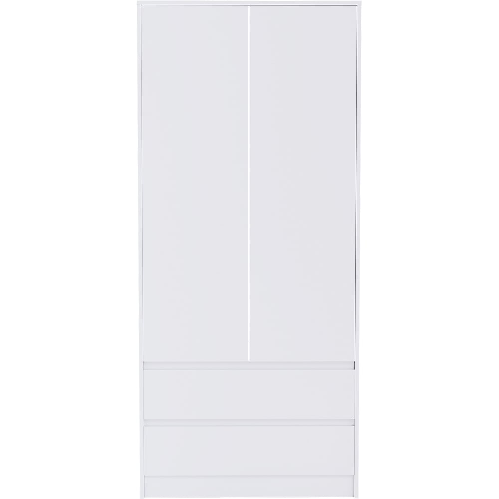 Vida Designs Denver 2 Door 2 Drawer White Wardrobe Image 3