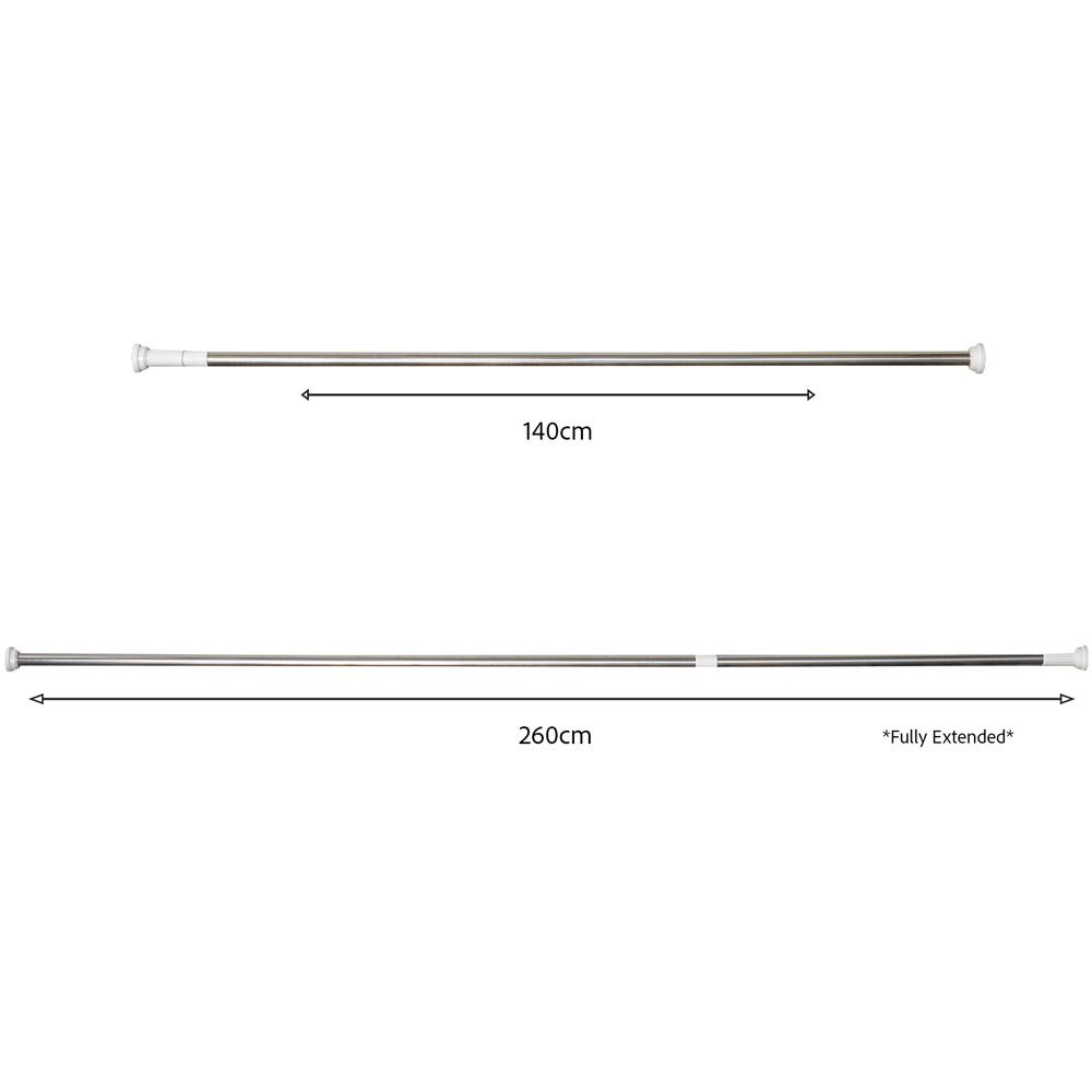 Samuel Alexander 140-260cm Adjustable Window or Door Display Tension Rod  Image 5