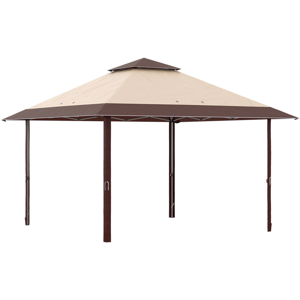 Outsunny 4 x 4m Coffee Outdoor Pop Up Gazebo Image 2