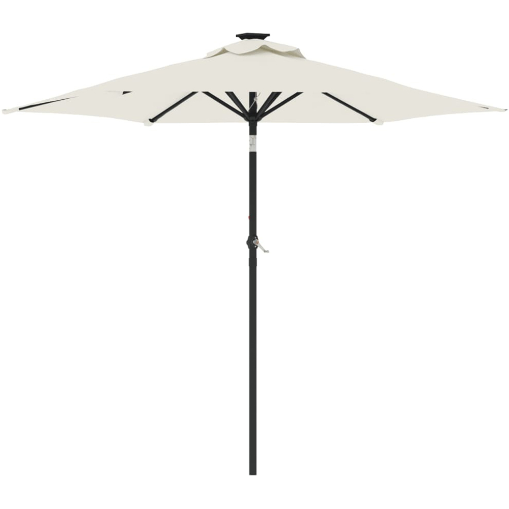 vidaXL White Garden Parasol with Steel Pole 2.25m Image 1
