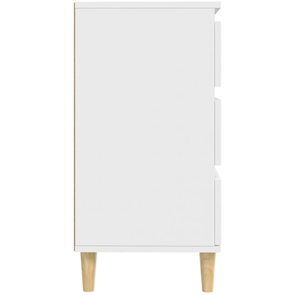 vidaXL 3 Drawer White Sideboard Image 6