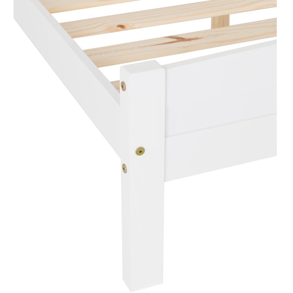 Seconique Double Amber White Bed Frame Image 5