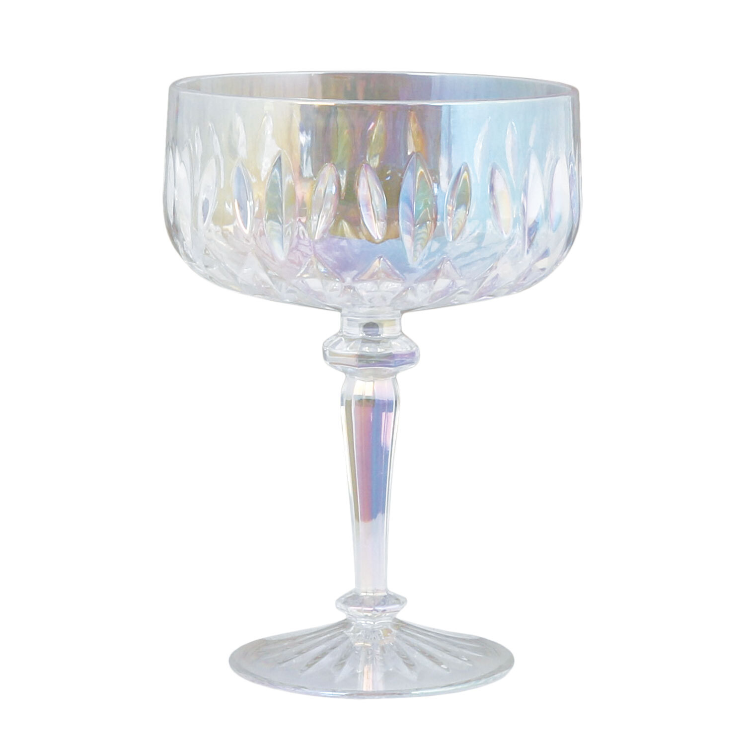 Opal Jewelled Plastic Champagne Glass Image