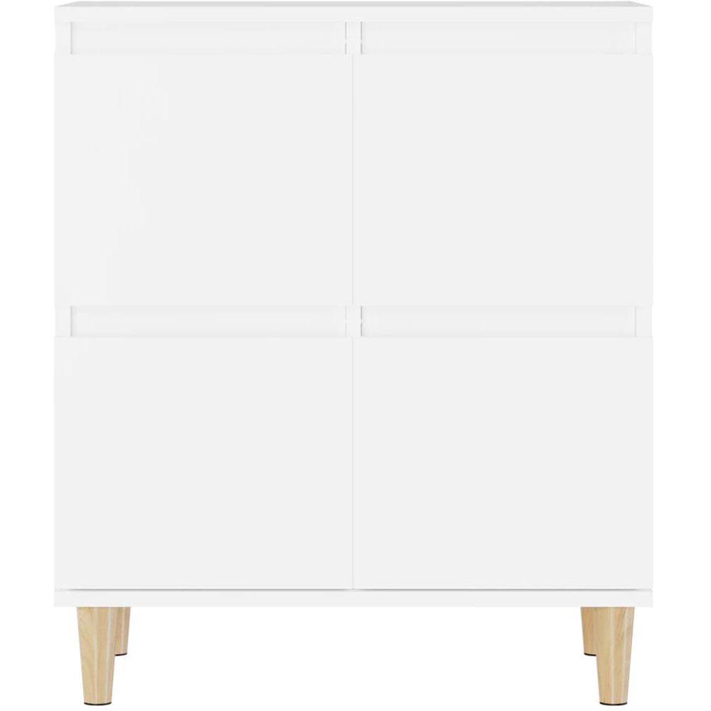 vidaXL 4 Door White Sideboard Image 4