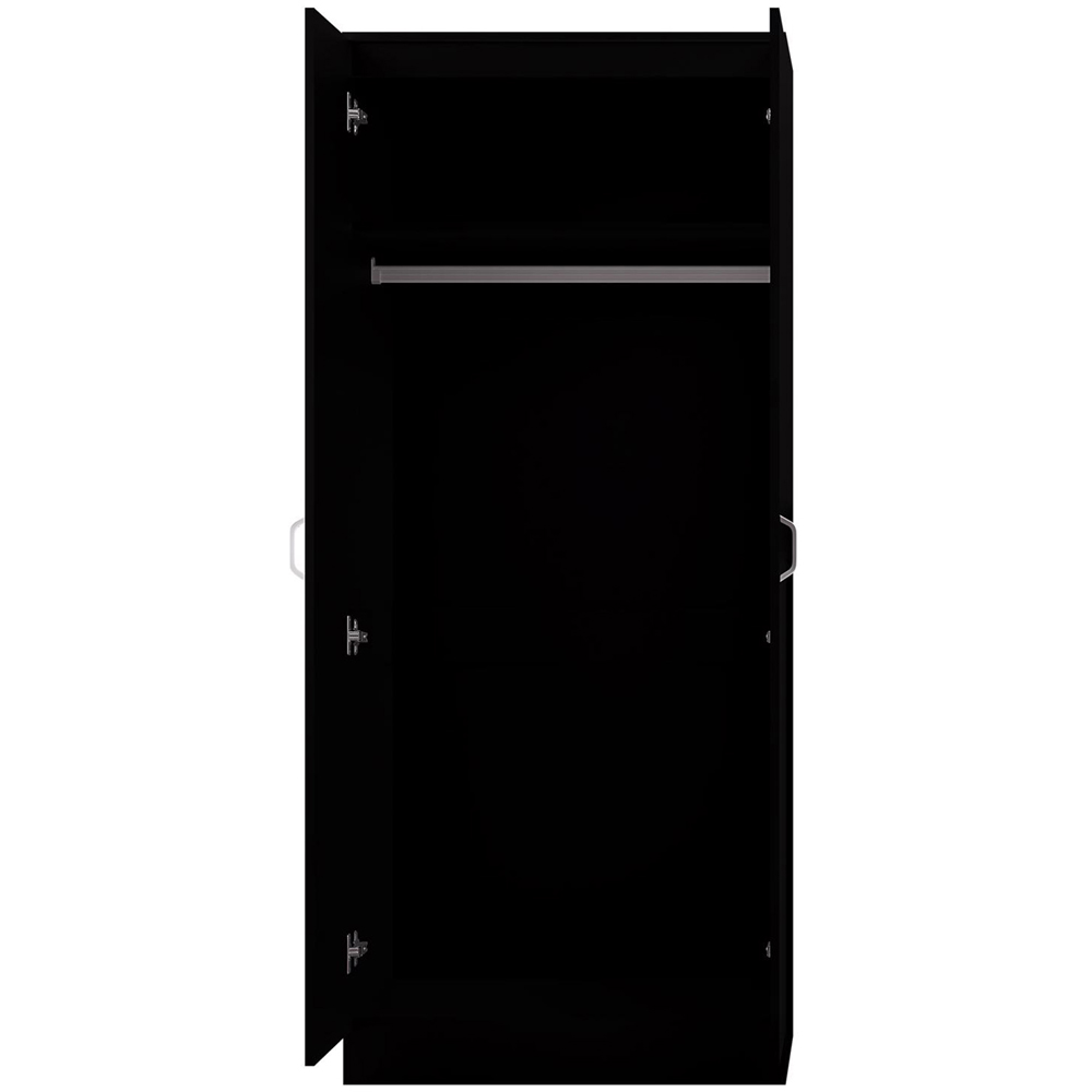 FWStyle Tunis 2 Door Matt Black Wardrobe Image 4