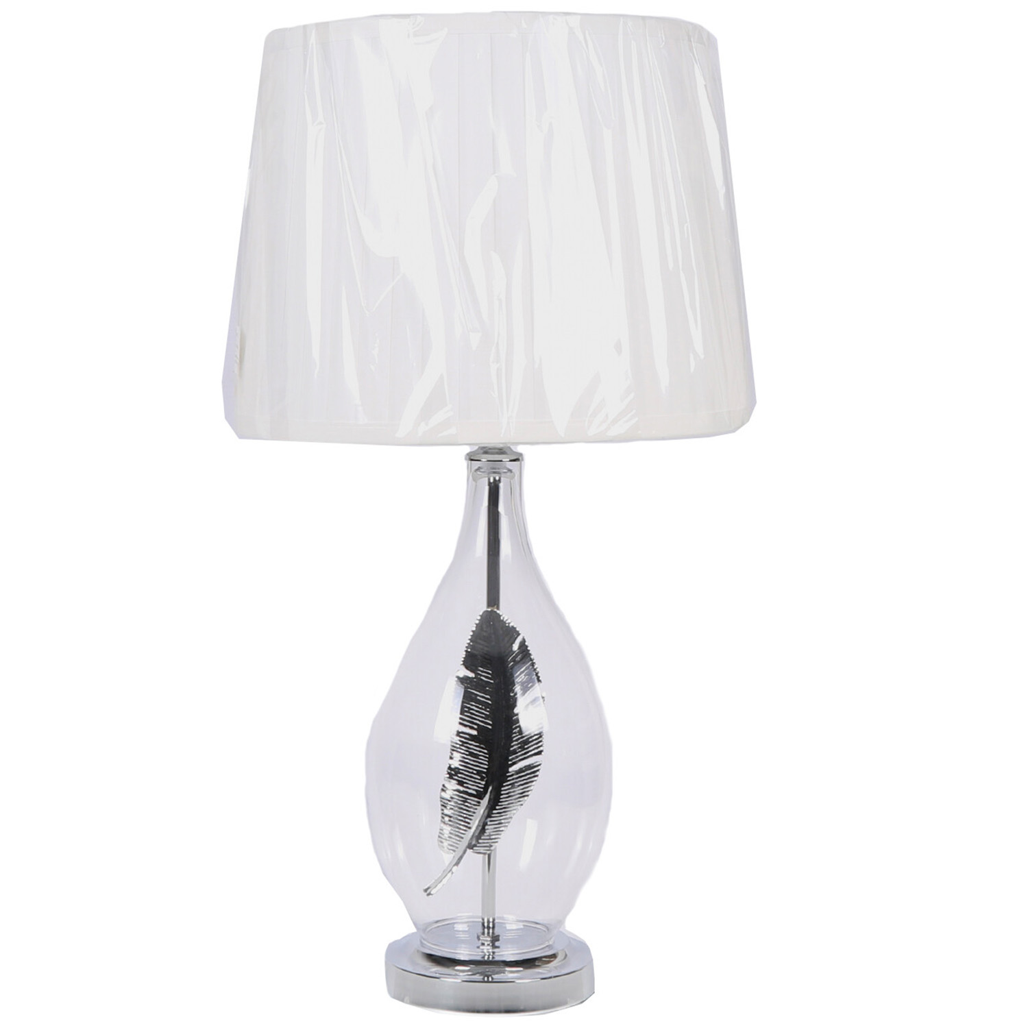Feather Encased Table Lamp Image 1