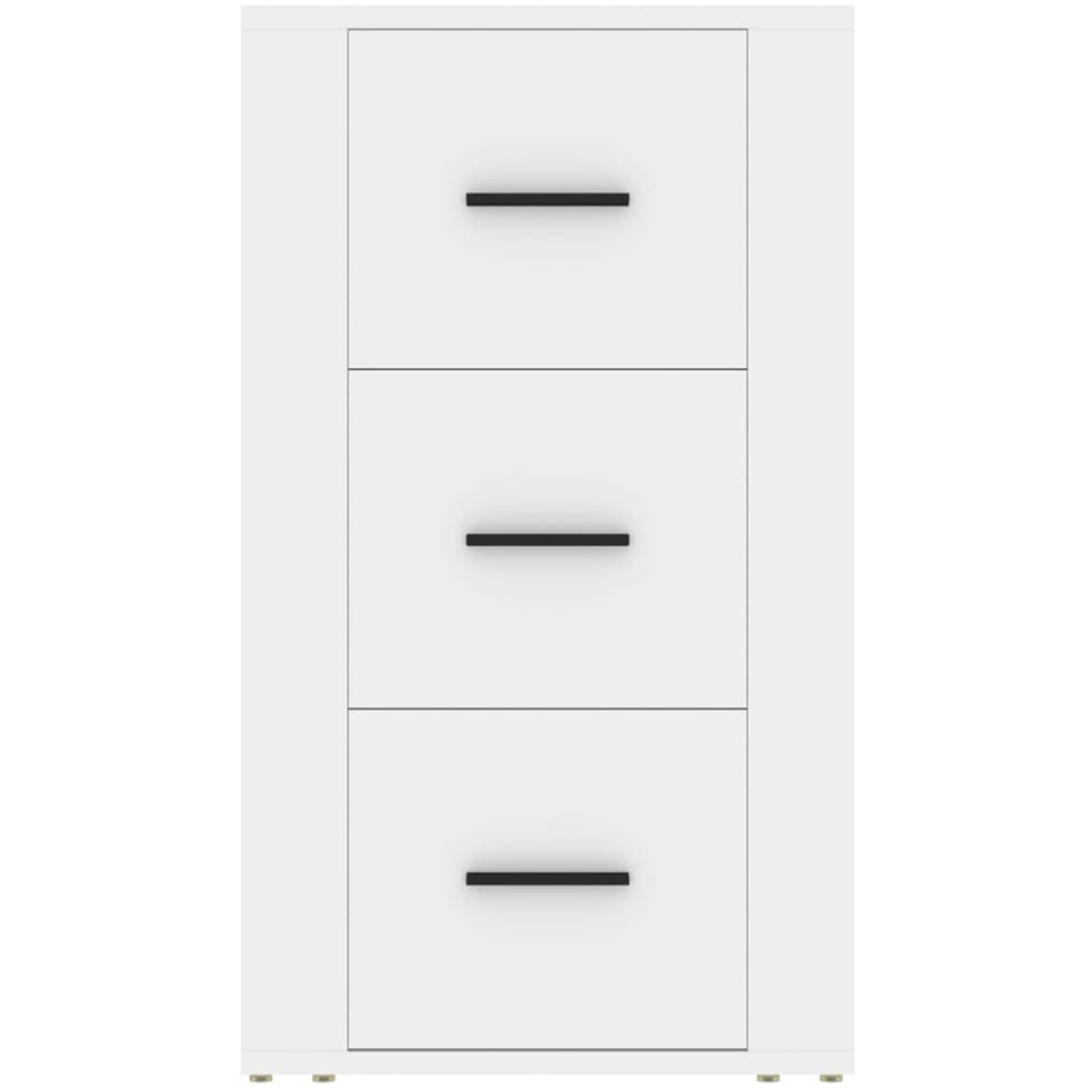 vidaXL 3 Drawer White Sideboard Image 3