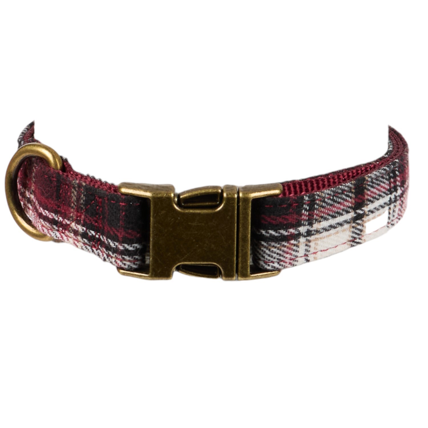 The Country Collection Dog Collar and Lead Set Maroon Image 2