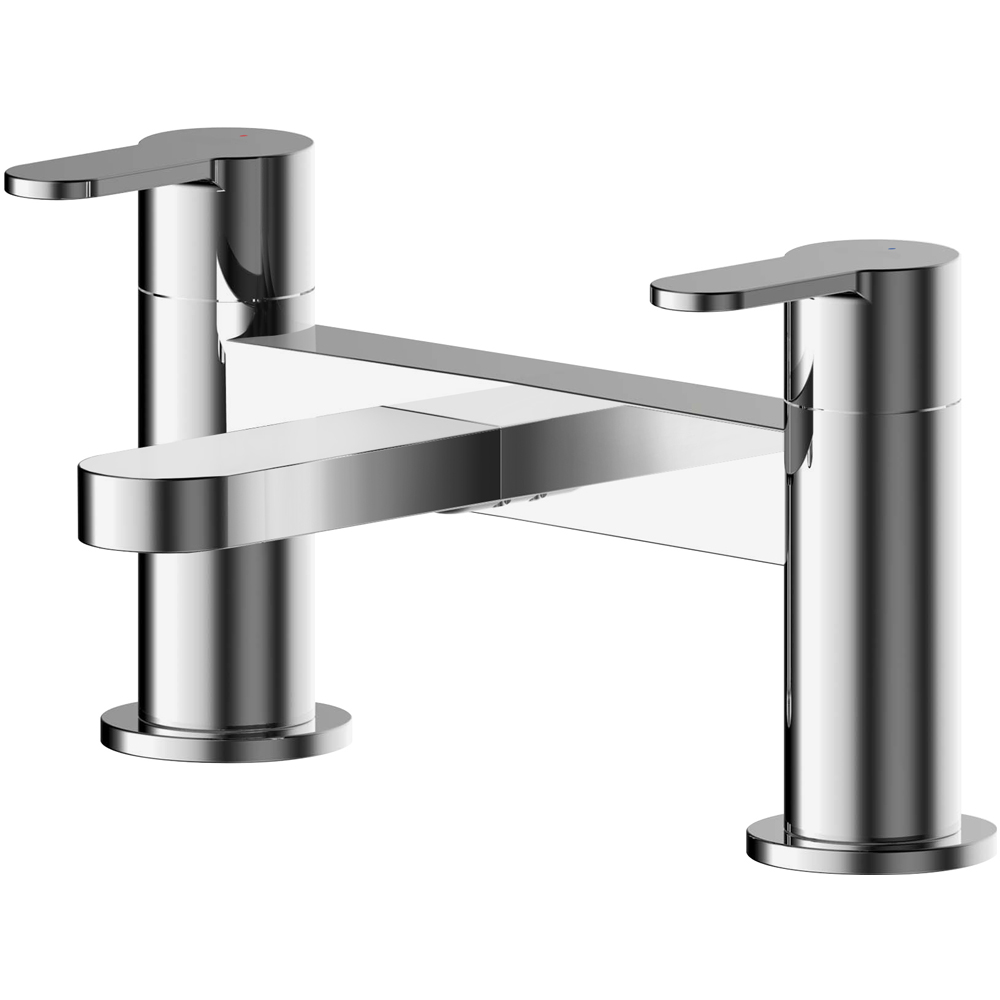 nuie Chrome Deck Mounted Bath Filler Image 1