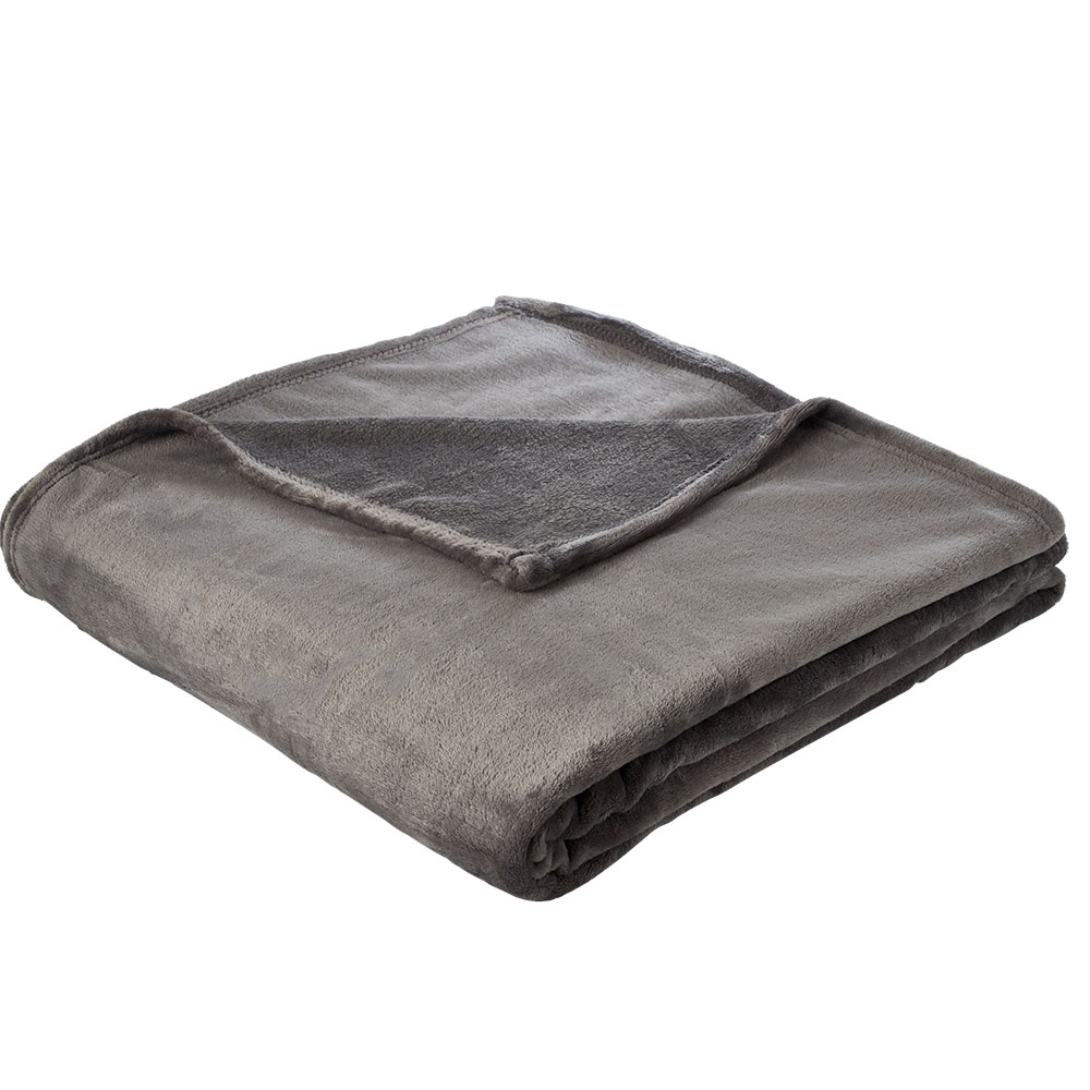 Wilko Charcoal Supersoft Throw 200 x 200cm Image 2