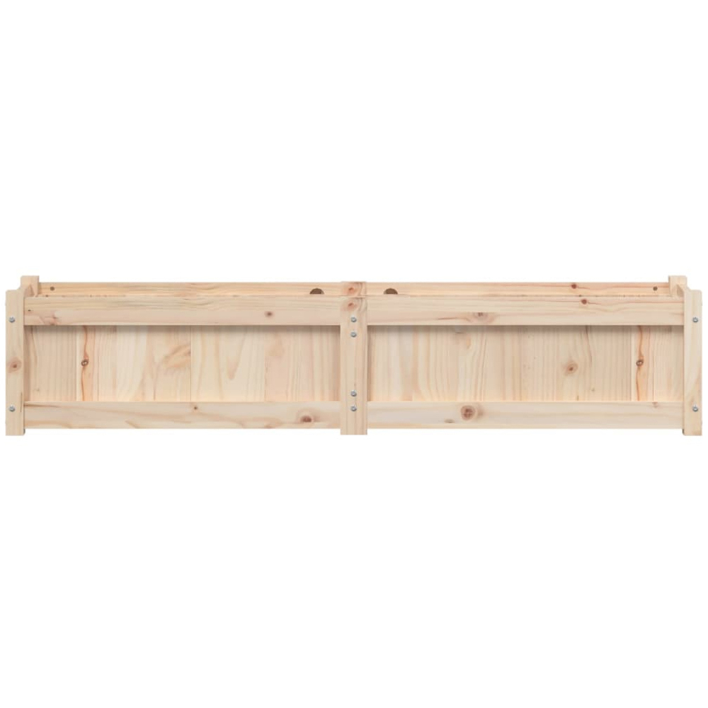vidaXL Natural Solid Pine Wood Garden Planter 31 x 150 x 31cm 2 Pack Image 4
