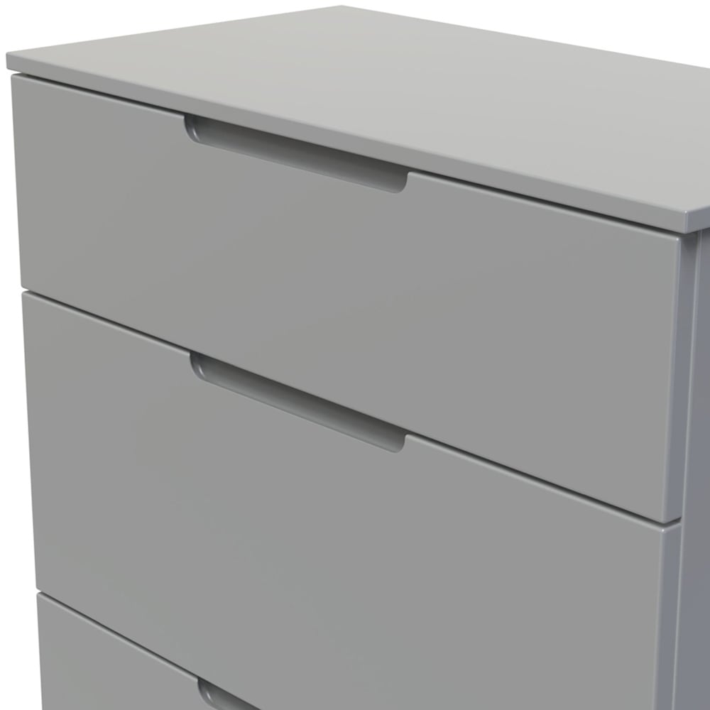 Crowndale Milan 3 Drawer Dusk Grey Deep Chest of Drawers Ready Assembled Image 5