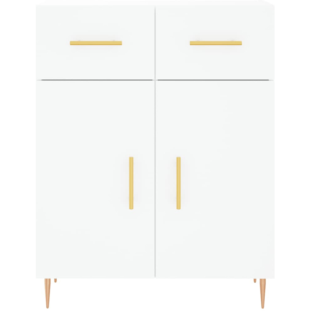 vidaXL 2 Door 2 Drawer 3 Shelf White Highboard Image 8