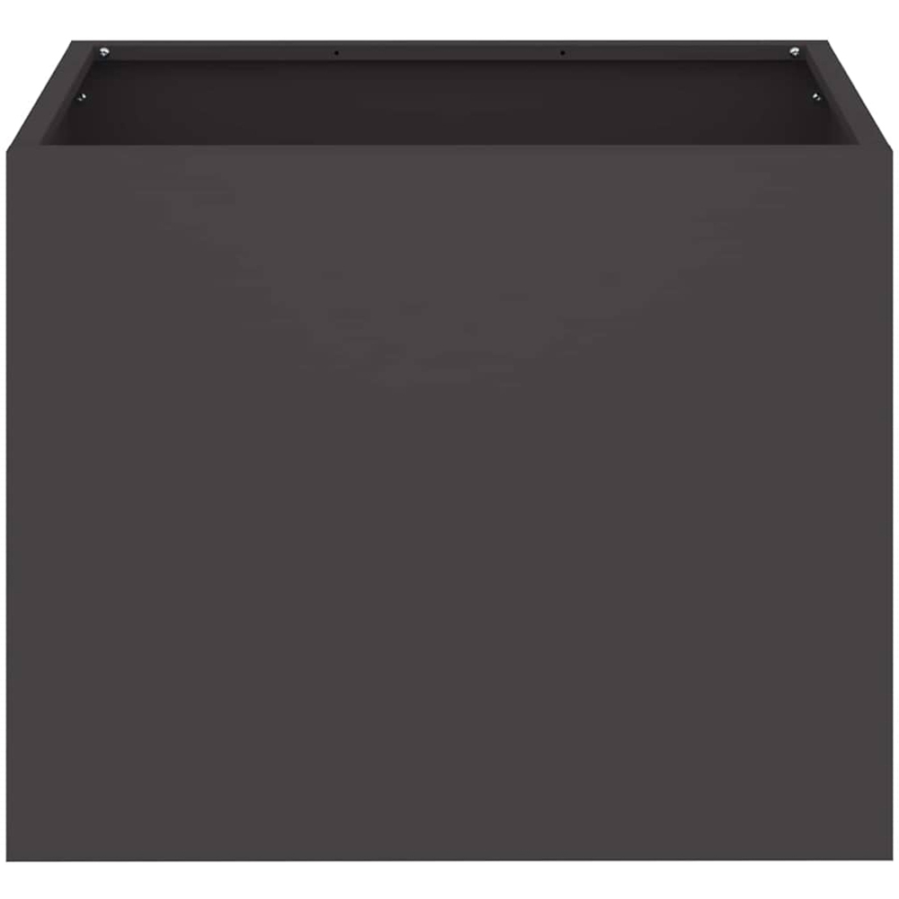 vidaXL Black Cold Rolled Steel Garden Planter 40 x 50 x 32cm Image 4