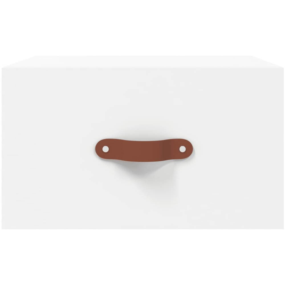 vidaXL Singe Drawer White Wall Mounted Bedside Table Image 5