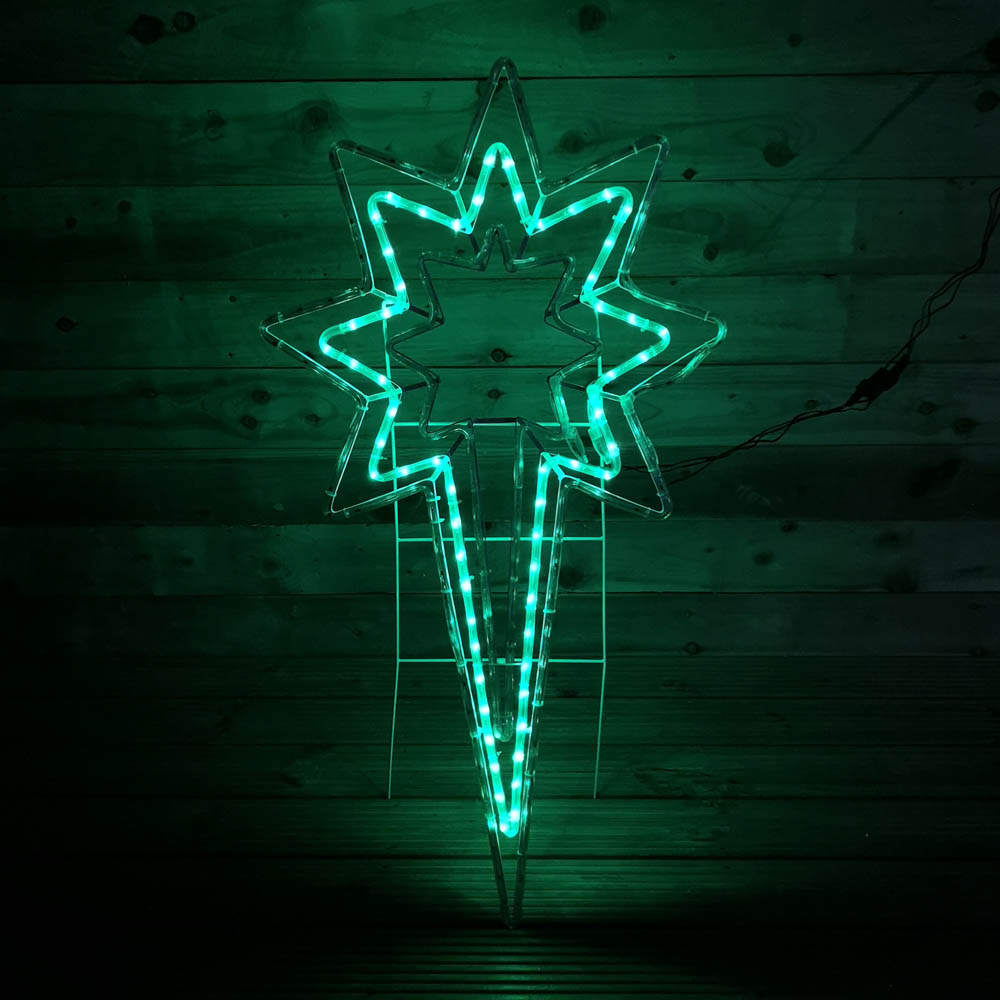 Samuel Alexander Multicolour LED North Star Rope Light Silhouette Xmas Decoration 118 x 62cm Image 7