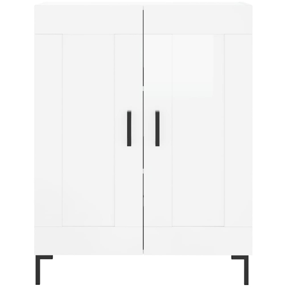vidaXL 2 Door High Gloss White Sideboard Image 5
