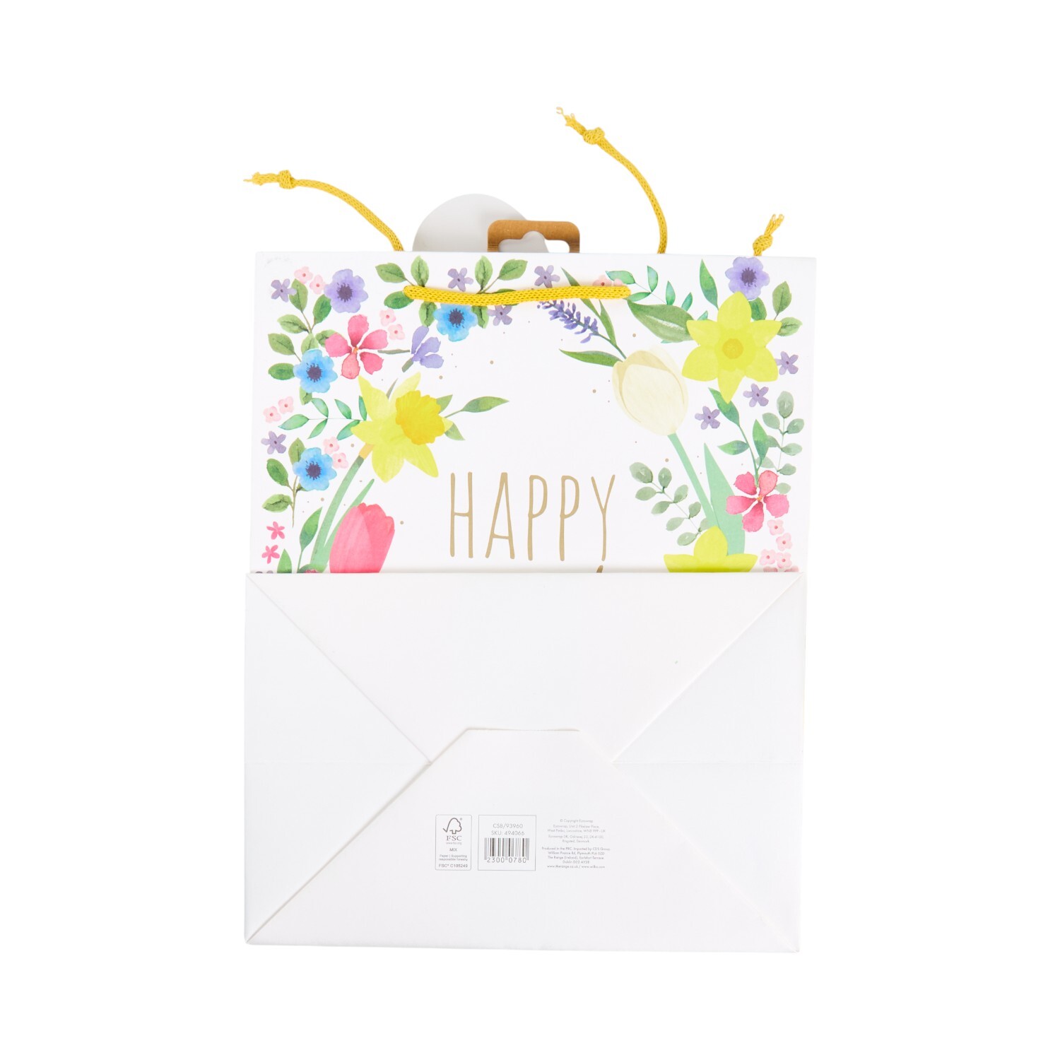 Floral Happy Easter Large Gift Bag Image 4