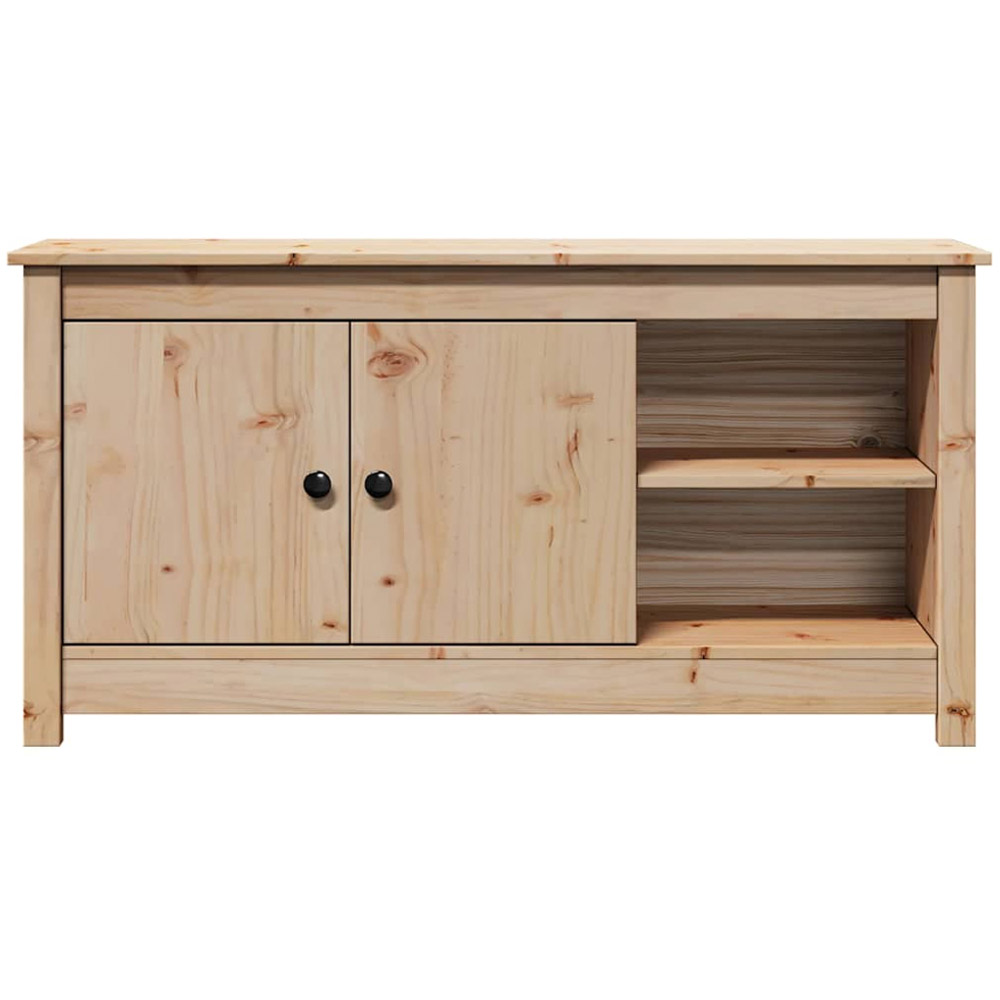 vidaXL 2 Door 2 Open Shelf Brown TV Cabinet Image 4