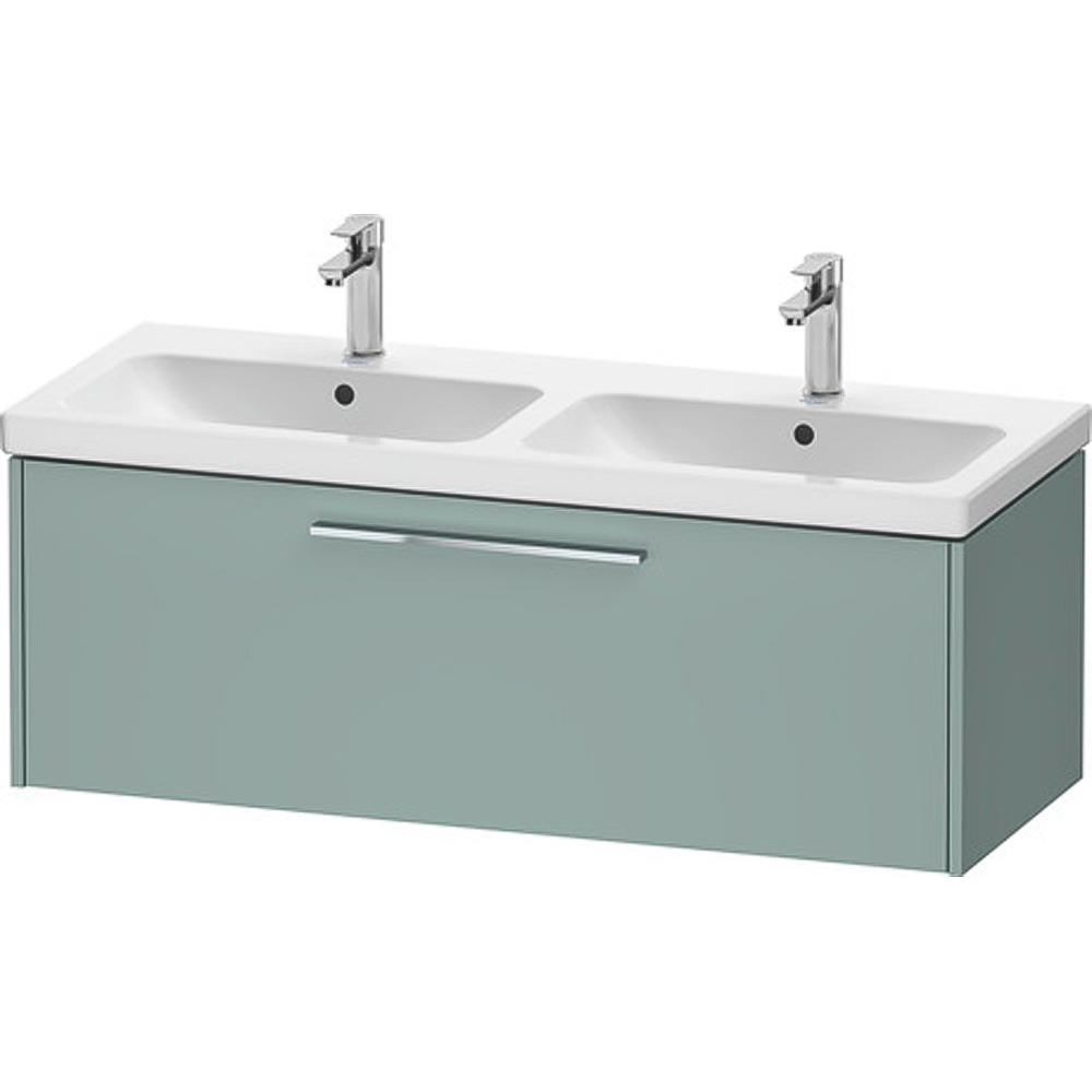 Duravit D-Code Single Drawer Fjord Green Wall Hung Vanity Unit 1184 x 460mm Image 1