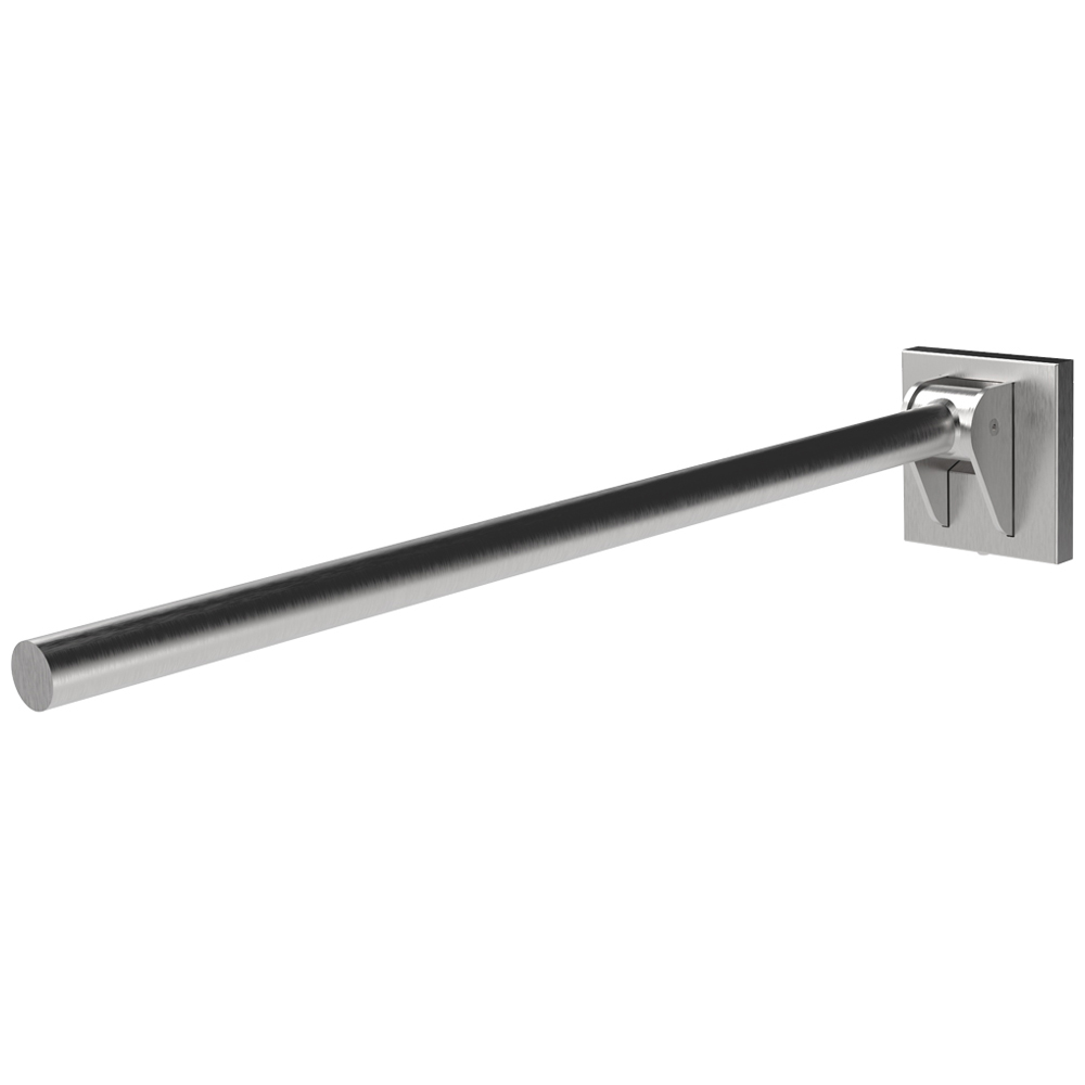 Fitzroy of London Contemporary Satin Stainless Steel Concealed Fixing Single Arm Friction Rail Image 1