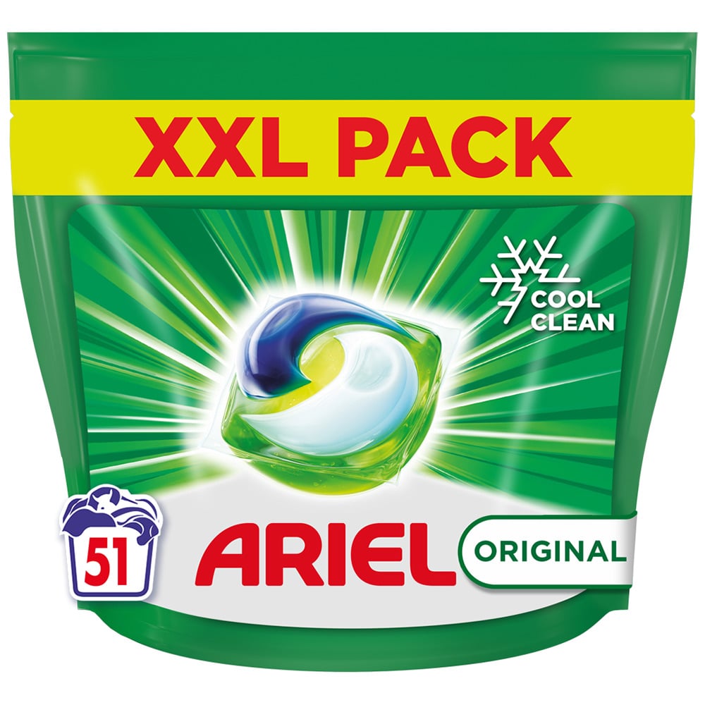 Ariel Original All in 1 Pods Washing Liquid Capsules 51 Washes Case of 2 Image 3