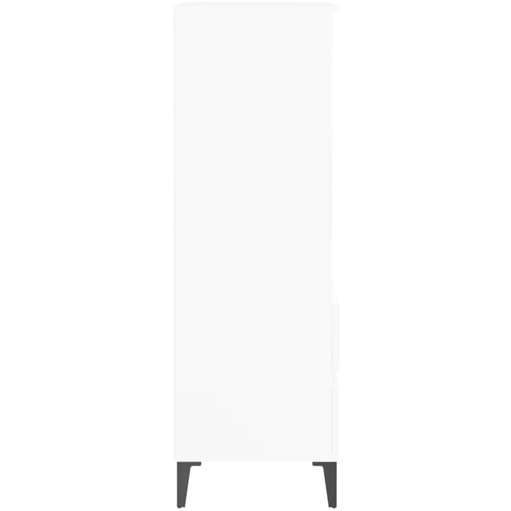 vidaXL 2 Drawer 3 Shelf White Highboard Image 5