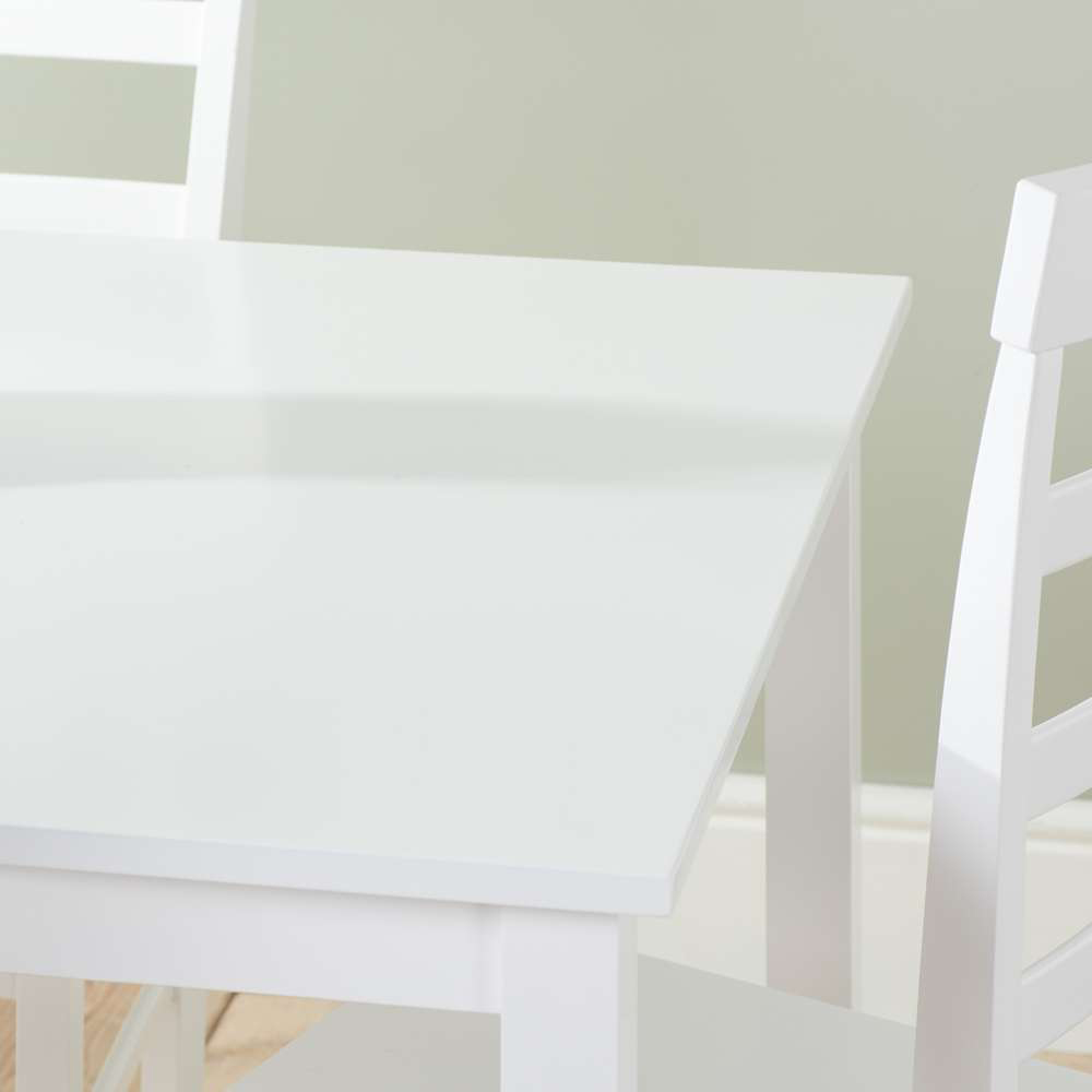 Stonesby 2 Seater Square Dining Table White Image 2