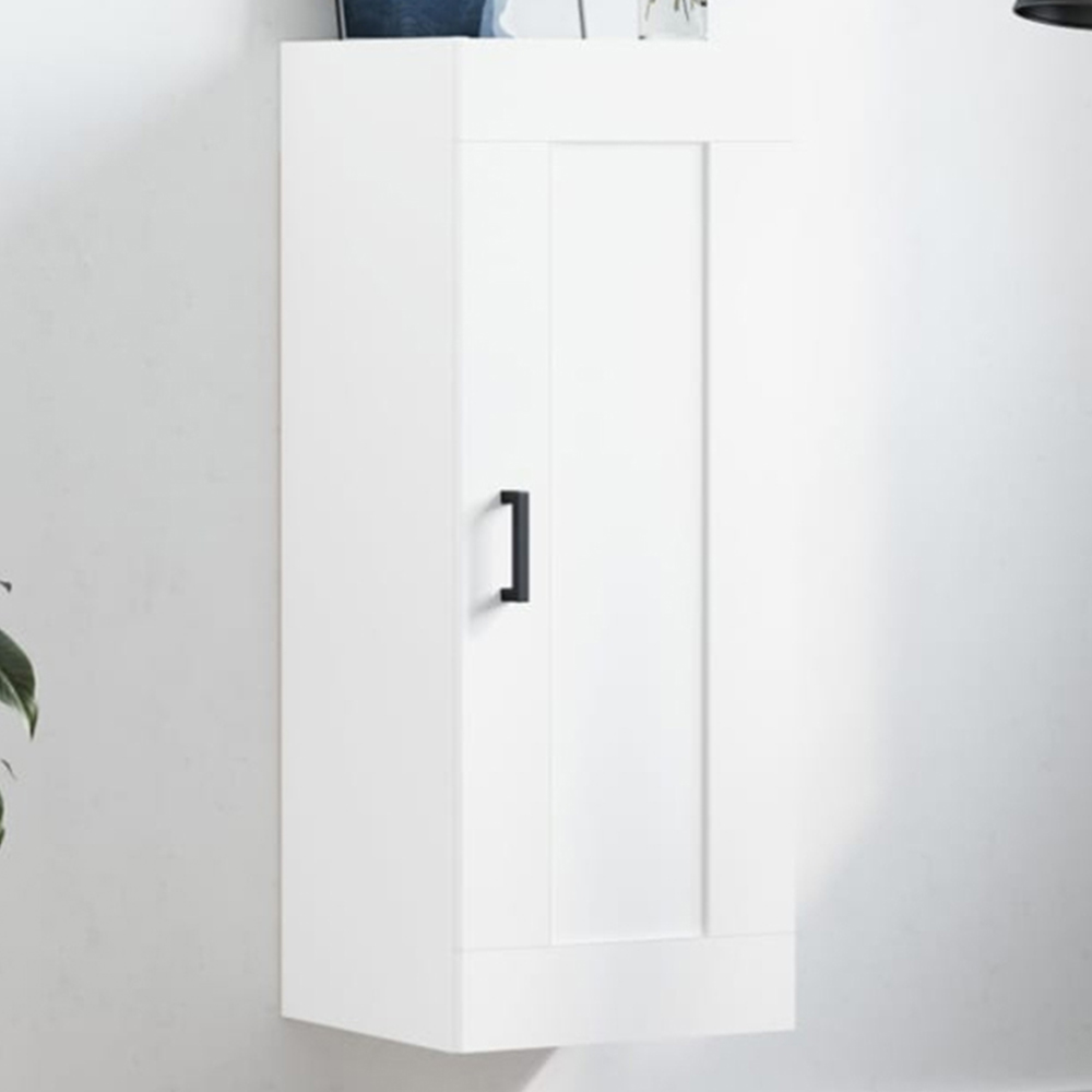 vidaXL Single Door White Wall Mounted Cabinet Image 1