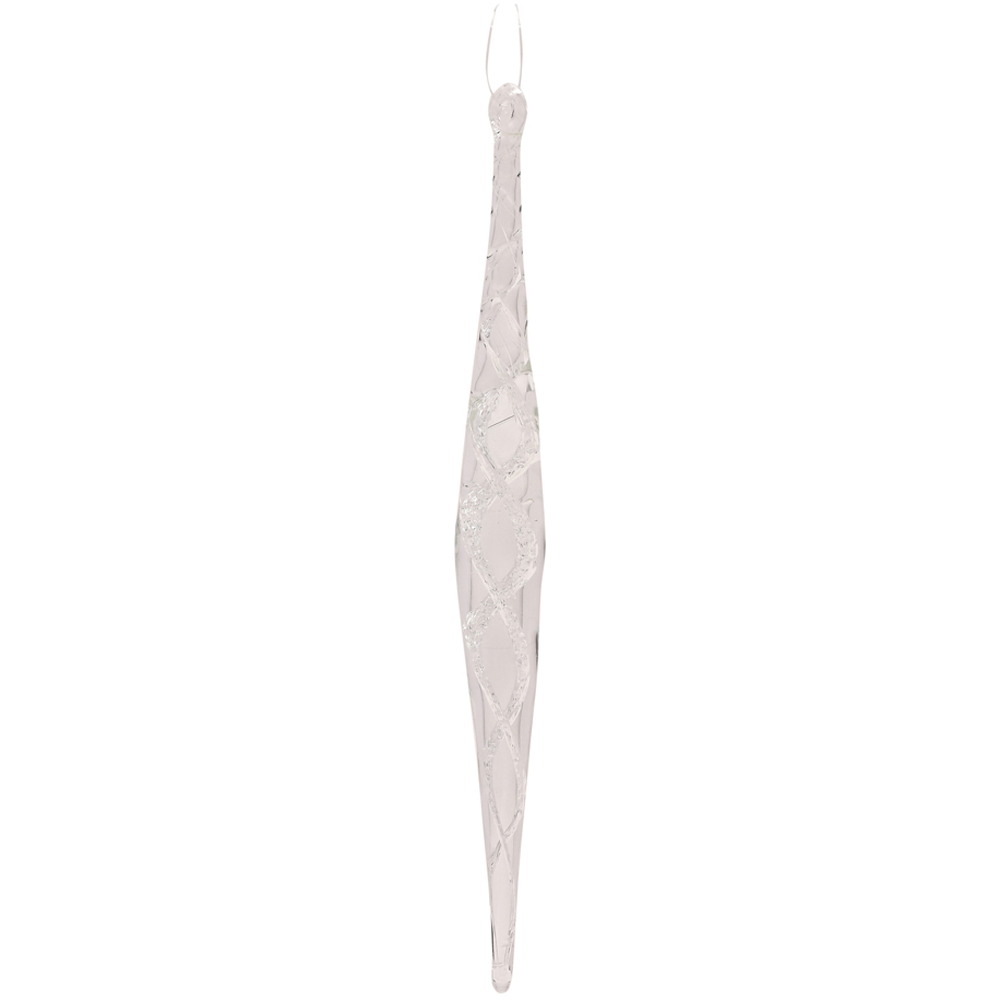 The Seasonal Gift Co. 6 Piece Glass Icicle Hanging Decorations Set Image 4