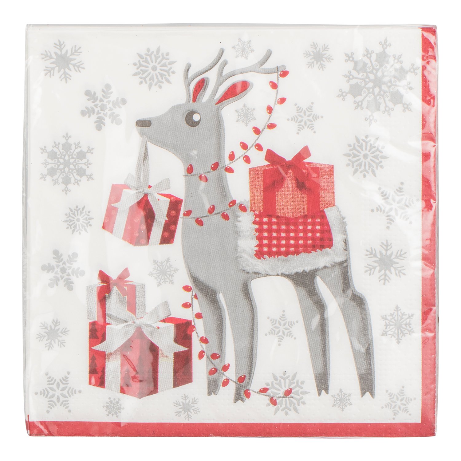 Pack of 20 Reindeer Paper Napkins Image 2
