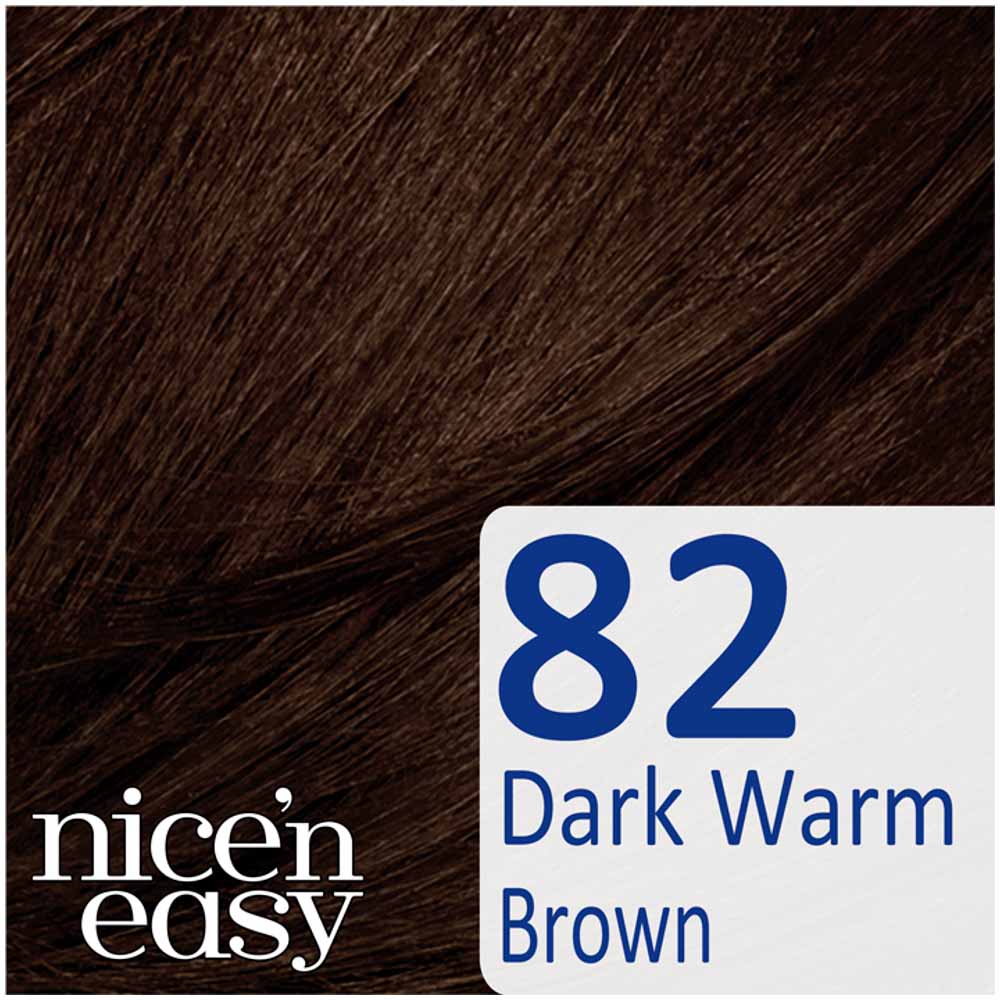 Clairol Nice'n Easy Dark Warm Brown 82 Non-Permanent Hair Dye Image 2