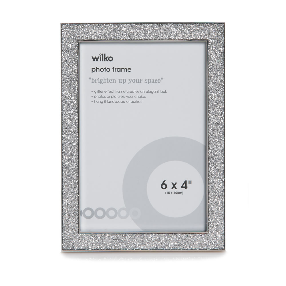 Wilko Glitter Photo Frame 6 x 4 Inch Image 1