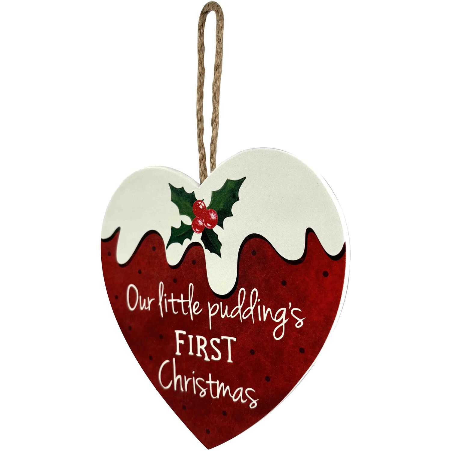 Little Puddings First Christmas Hanger - Red Image 2
