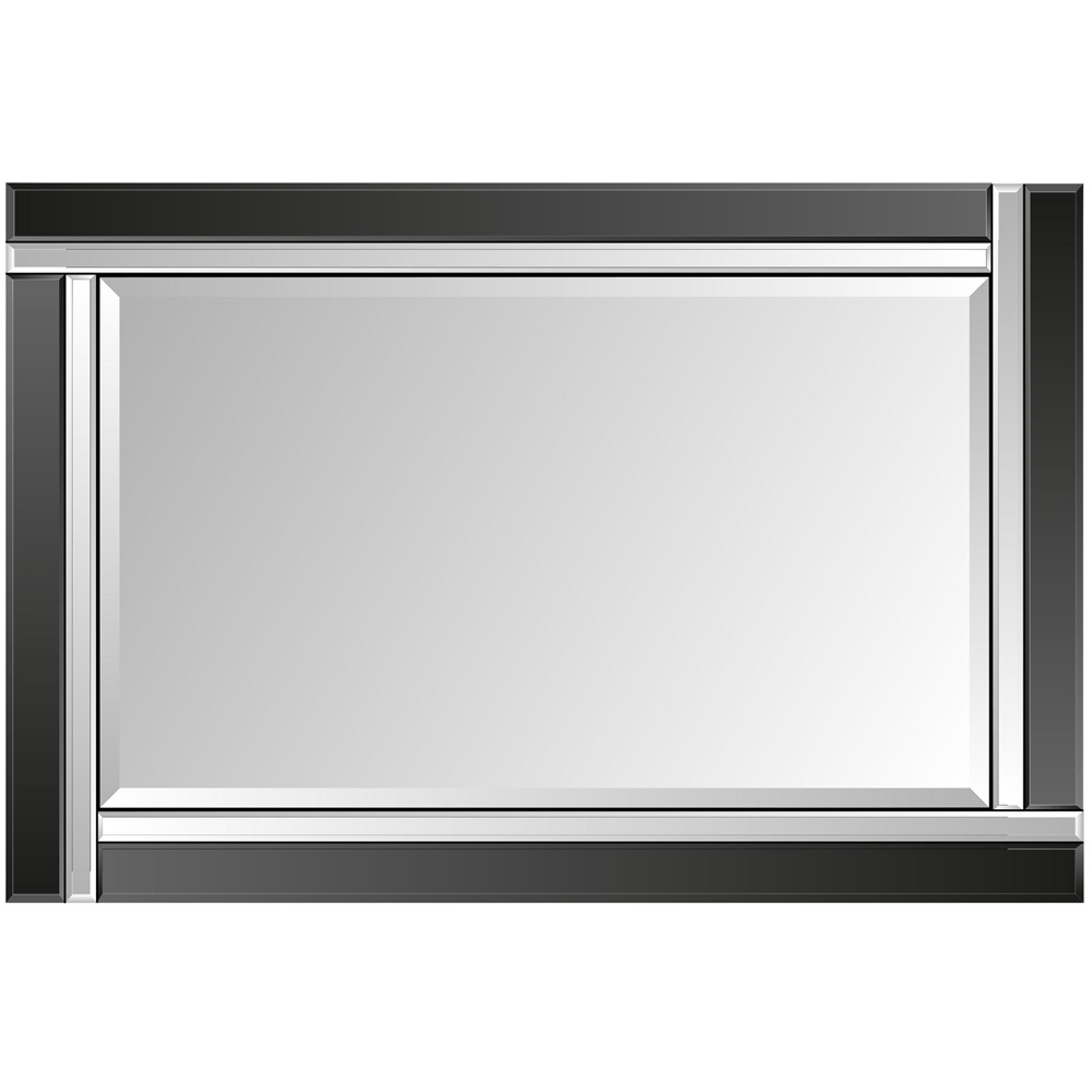 MirrorOutlet Aston Black Wall Mirror 91 x 61cm Image 1